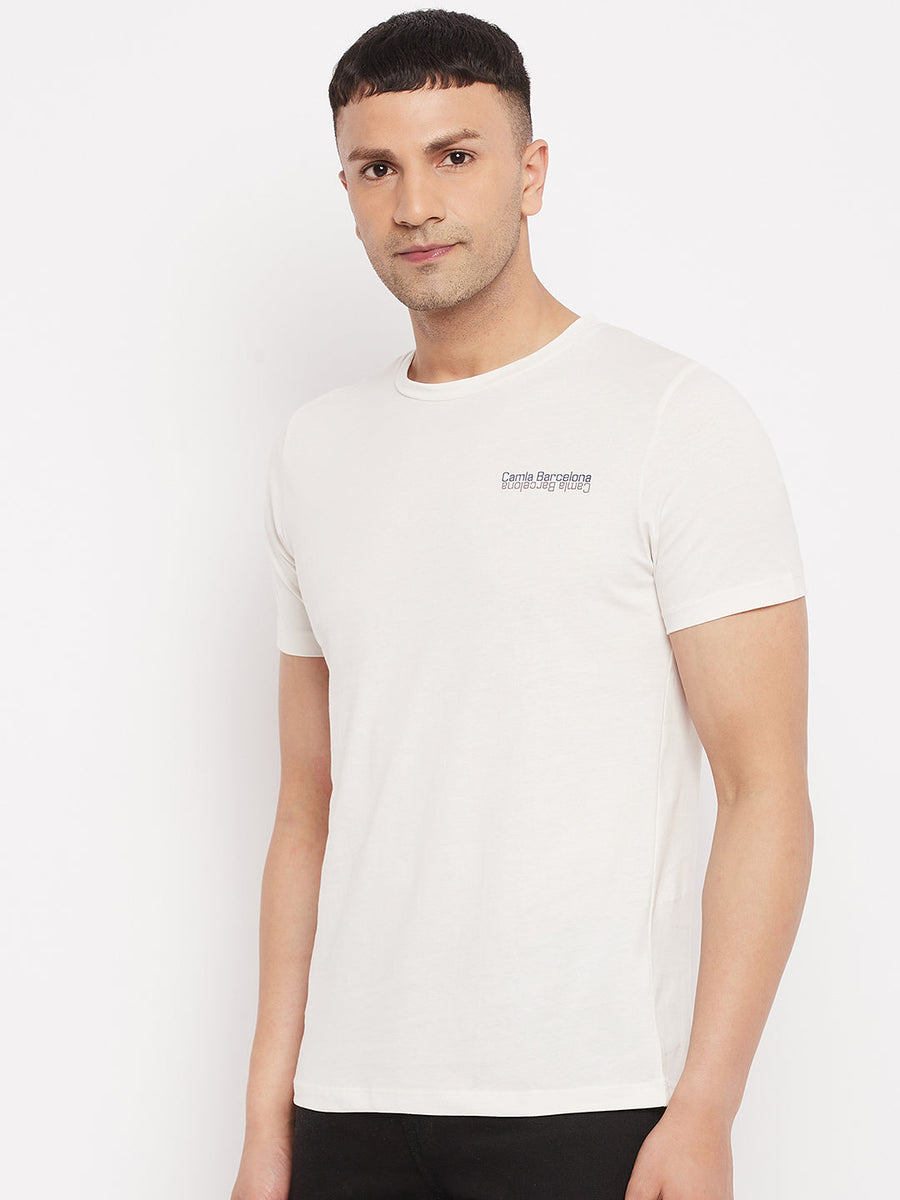 Camla White T- Shirt For Men