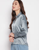 MADAME Grey Shiny Shirt