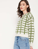 Camla Barcelona Chequered Beige Sweater