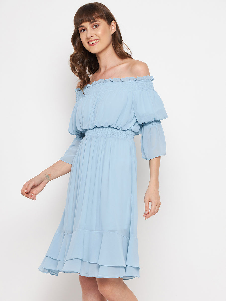 Madame Lightblue Dress | Buy COLOR Lightblue Dress Online for | Glamly