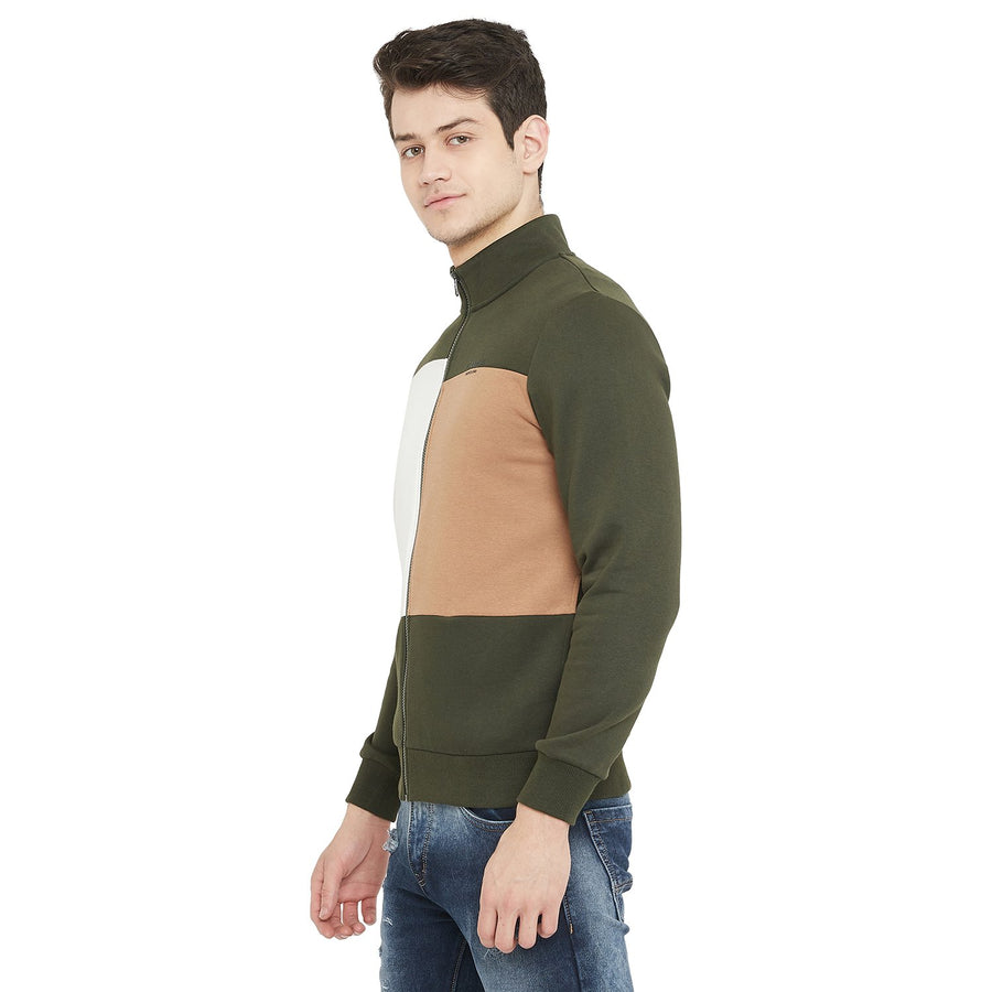 Camla Men Olive Color Sweatshirt