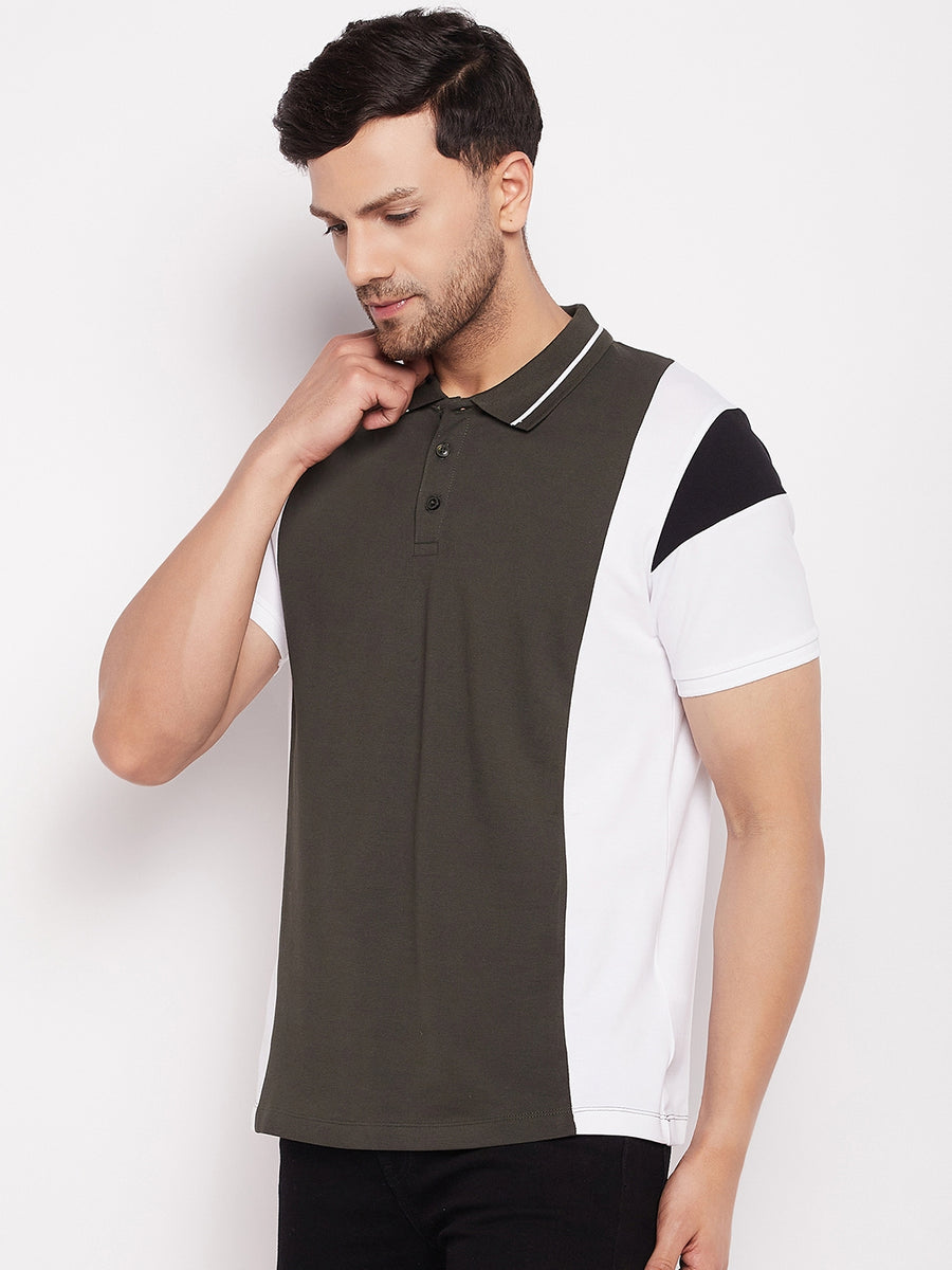 Camla Colourblocked Polo Collar T-shirt