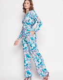 Camla Barcelona Green Printed  Smocked Co-Ord Set