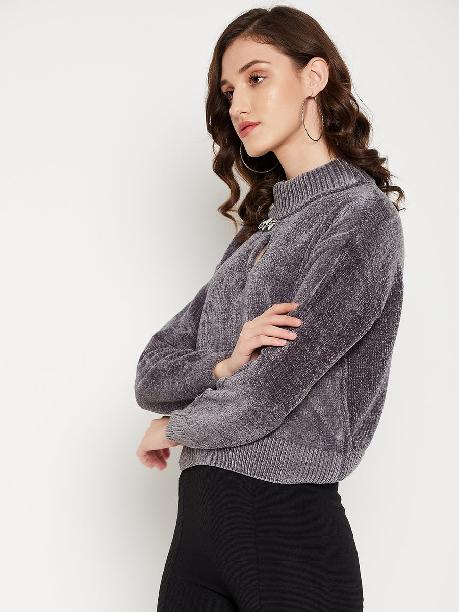 Camla Women Grey Sweater