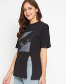 Camla Black T- Shirt For Women