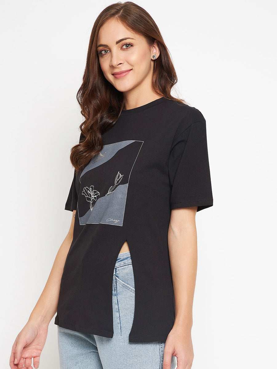 Camla Black T- Shirt For Women