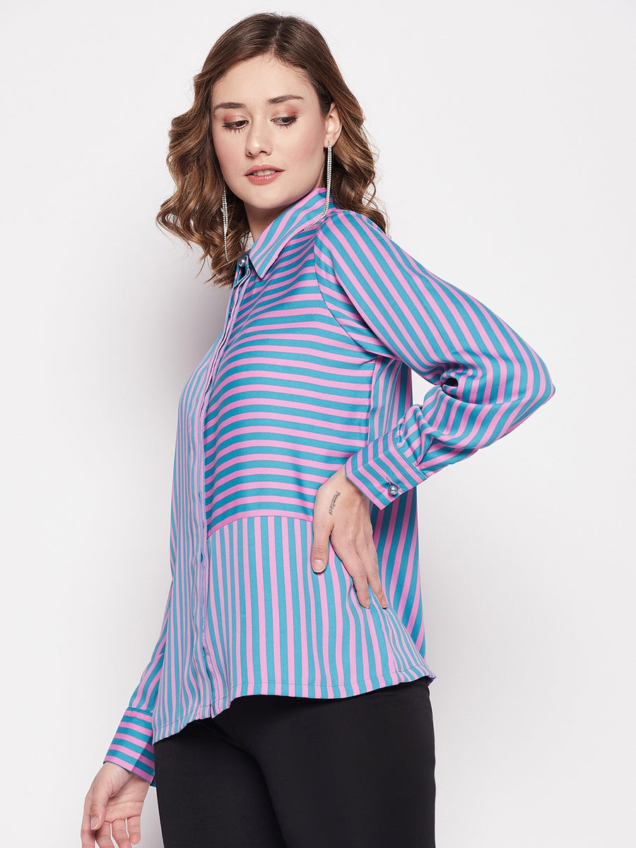 Camla Teal Women Shirt