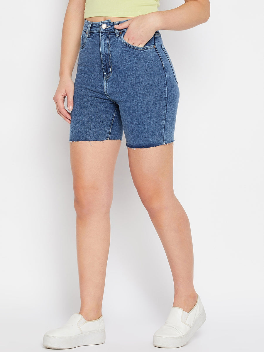 Madame Fitted Blue Shorts