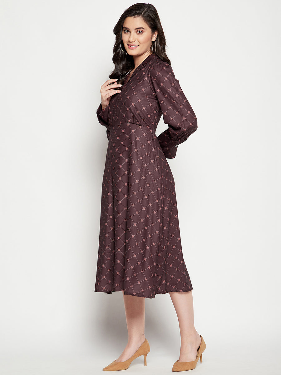 CAMLA Barcelona Puff Sleeve Fit & Flare Dress for Women