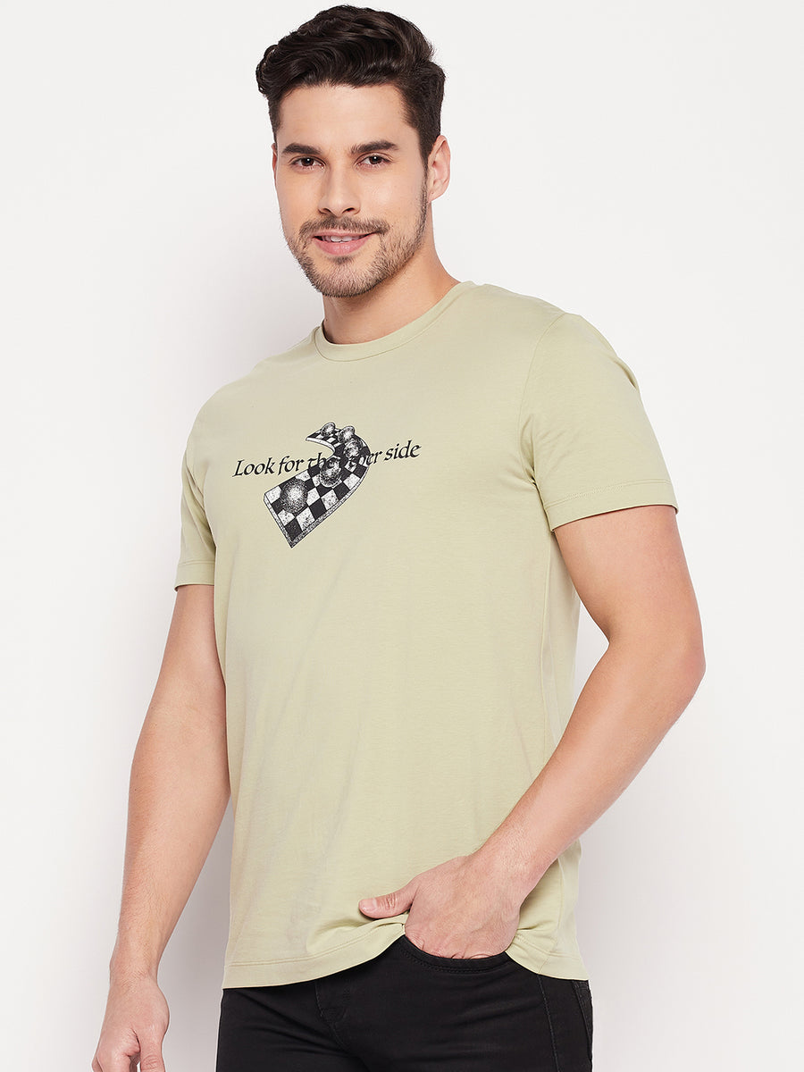 Camla Green Men T- Shirt