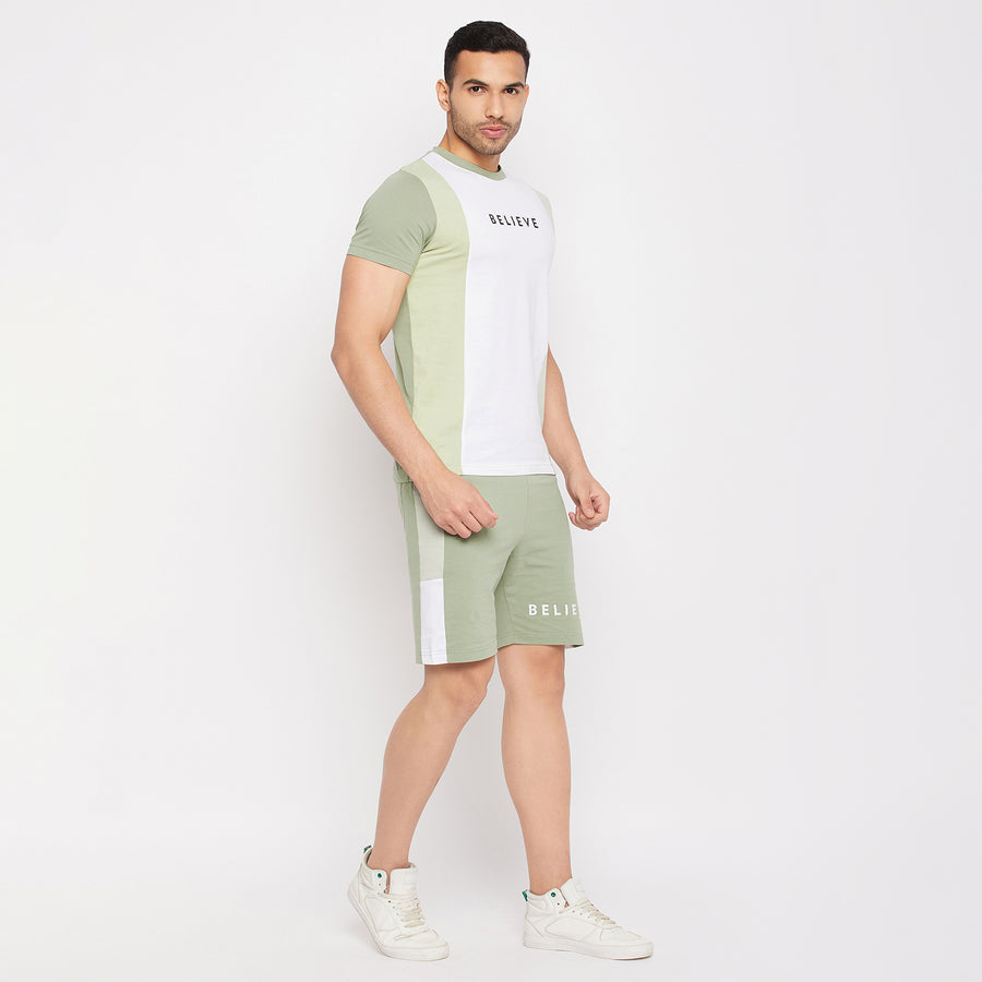 Camla Barcelona Green Cotton Printed  Co-ord set