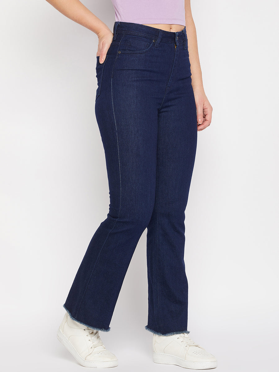 Madame Mid Rise Straight Fit Navy Jeans