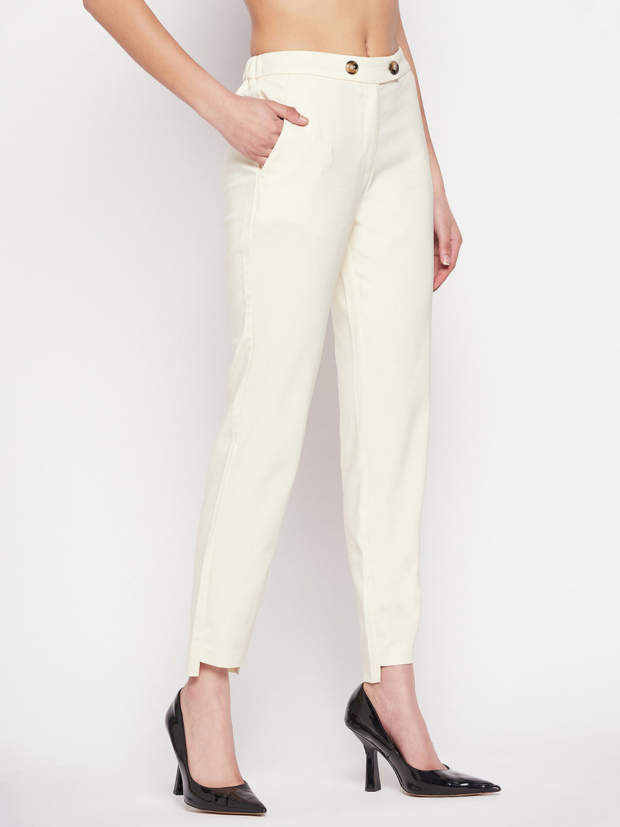 Buy White Trousers  Pants for Women by WUXI Online  Ajiocom