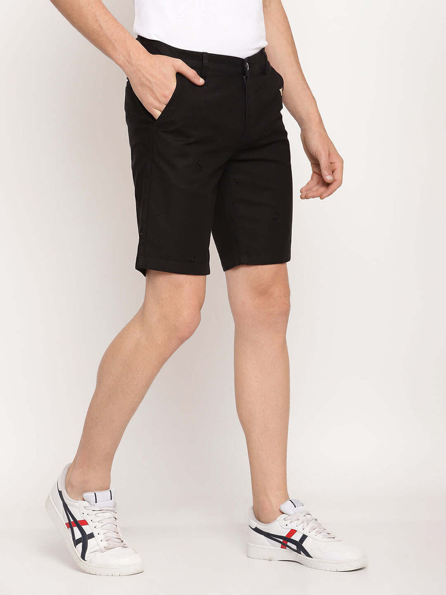 Camla Barcelona Men Black Solid Shorts