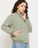 Camla Women Green Sweatshirt