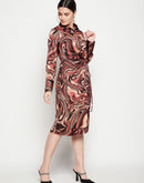 Madame Marble Print Dress for Women