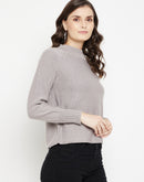 CAMLA Barcelona Grey Solid Sweater for Women