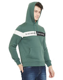 Camla Men Green Hooded Sweatshirt