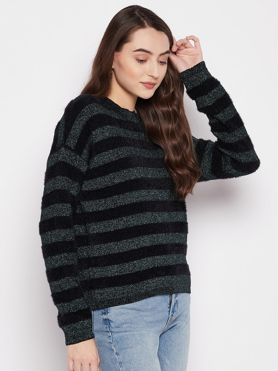MADAME Striped Black Sweater