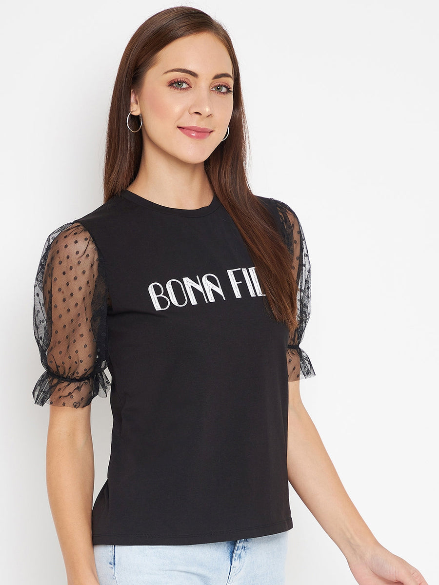 Camla Black T- Shirt For Women
