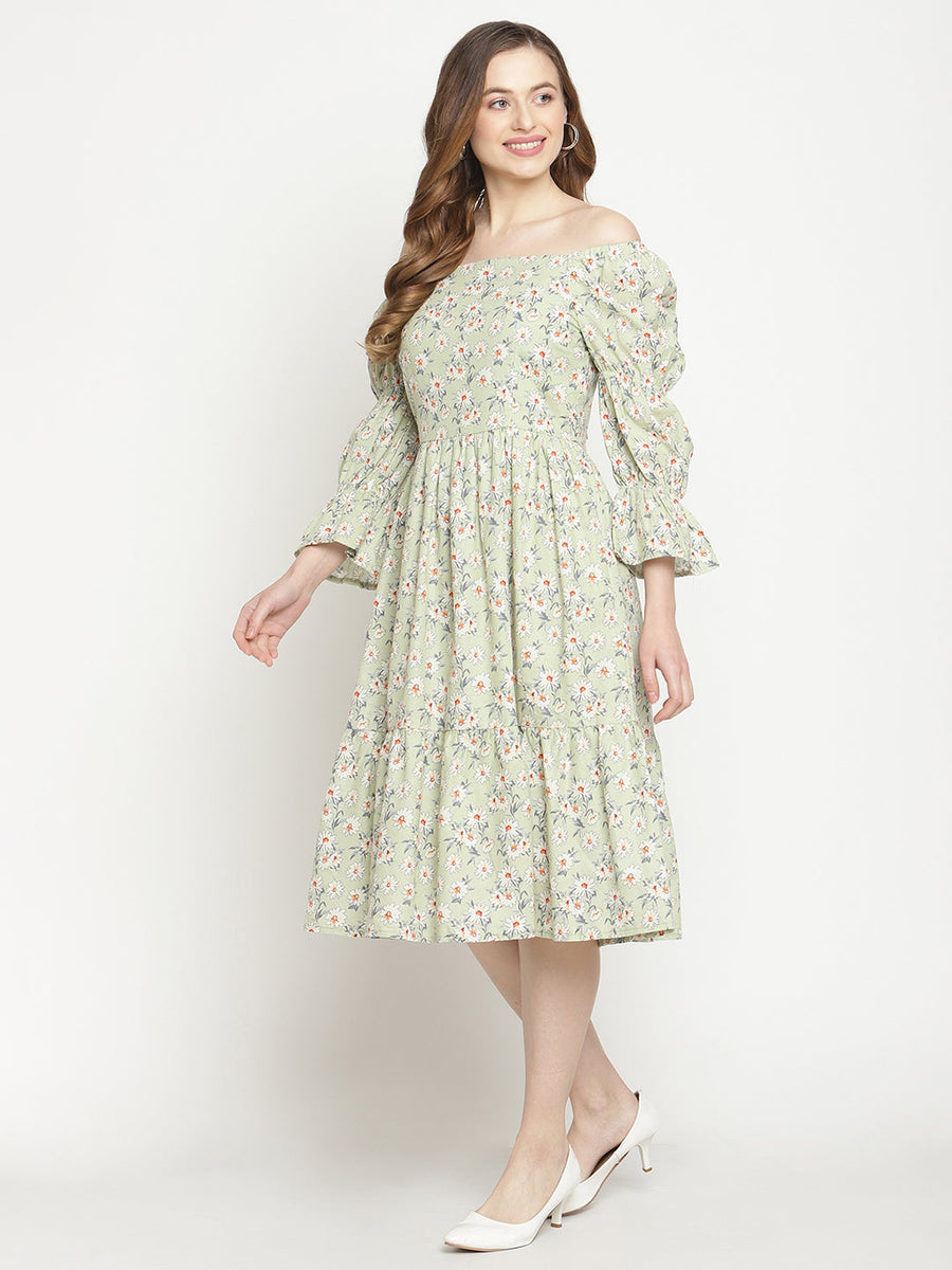 Camla Green Dress For Women