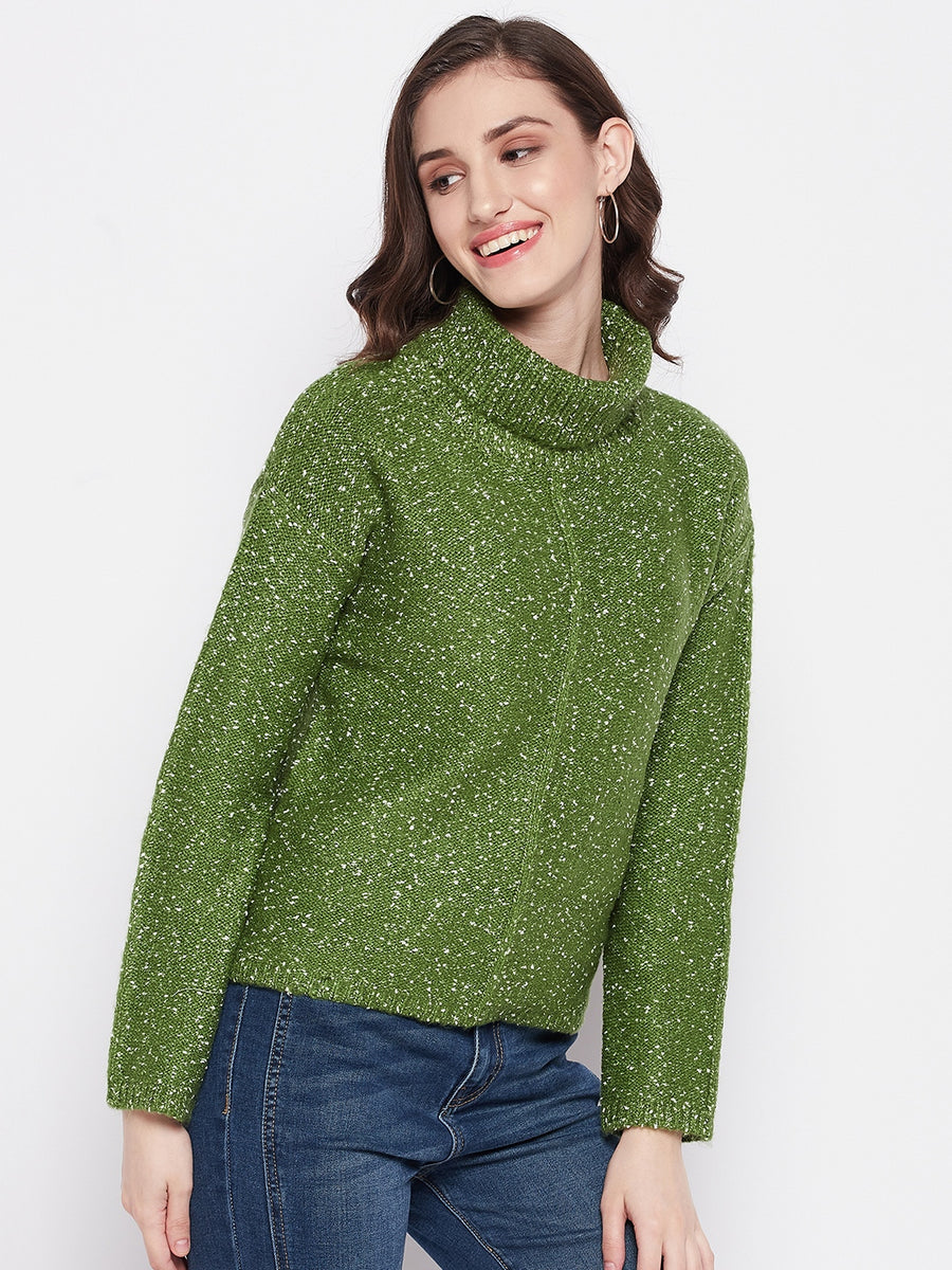 Madame Women Green Sweater