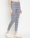 Camla Barcelona Chequered Grey Low Rise Jegging