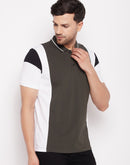 Camla Colourblocked Polo Collar T-Shirt