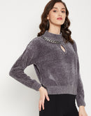 Camla Women Grey Sweater