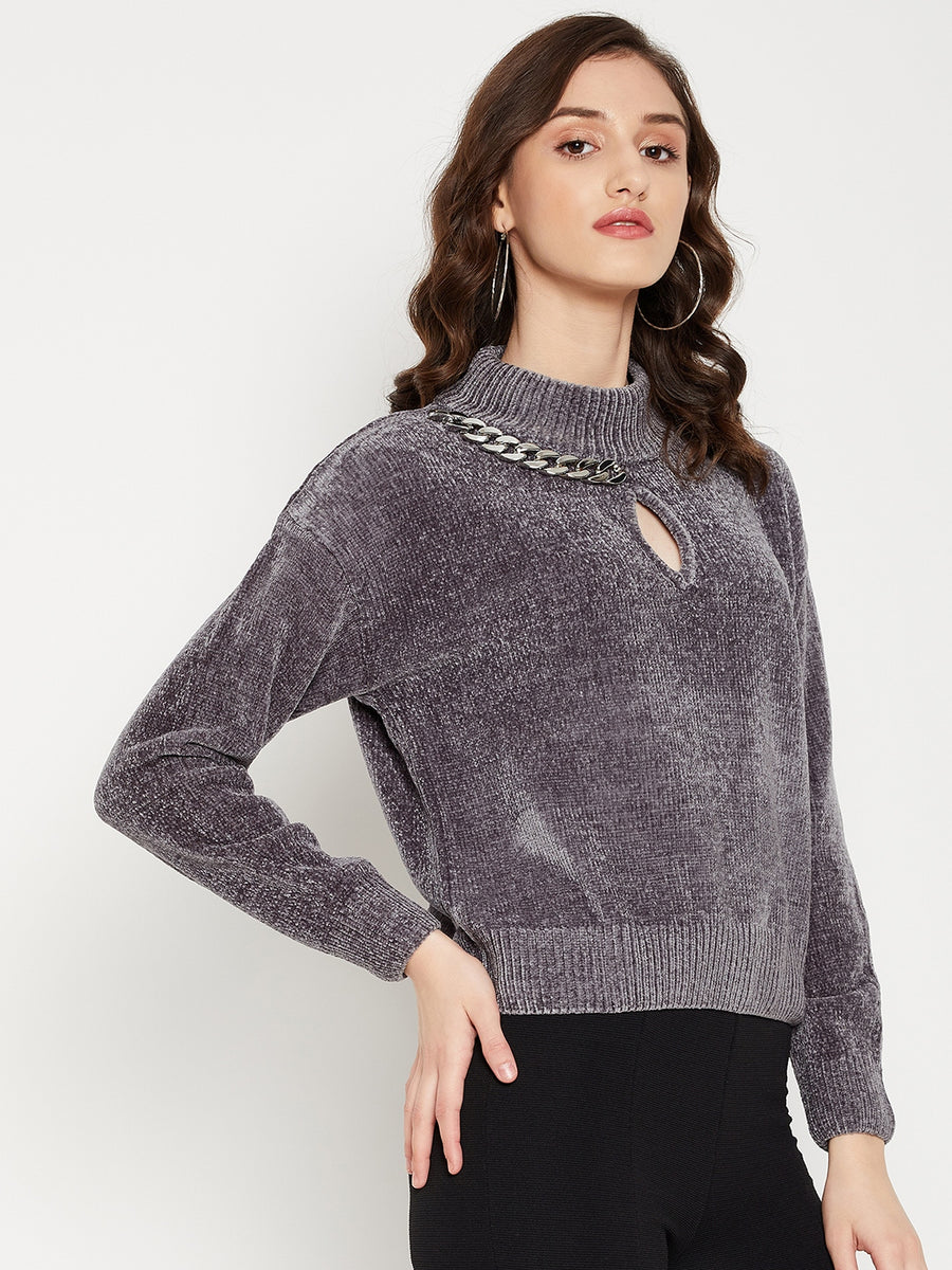 Camla Women Grey Sweater