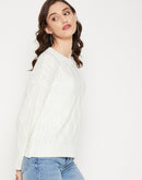 Camla Barcelona Cable Knit Off White Sweater