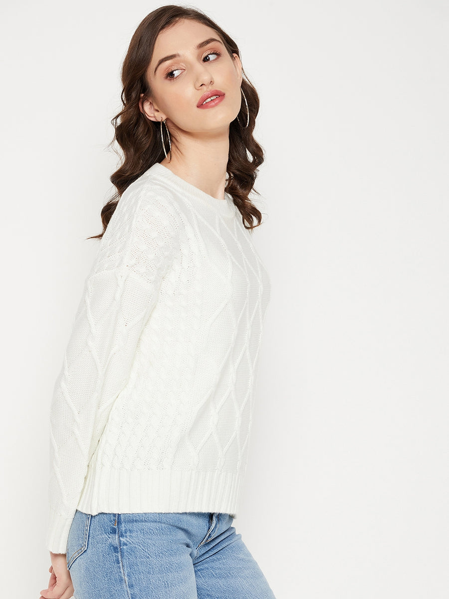 Camla Women White Sweater
