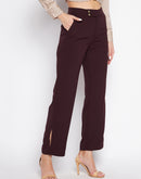 MADAME Wide Leg Trousers with Embellished Belted Waist