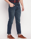 Camla Barcelona Dark Blue Regular Fit Jeans For Men