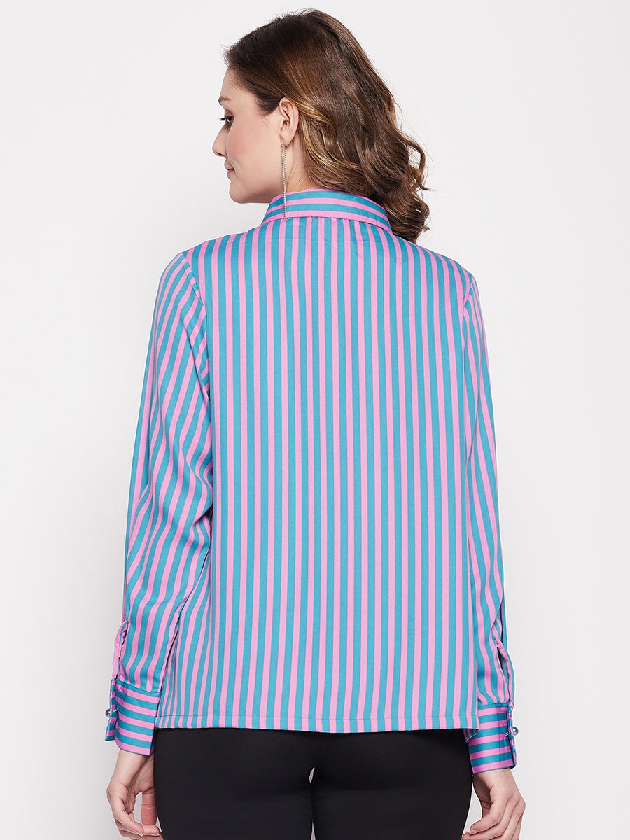 Camla Teal Women Shirt