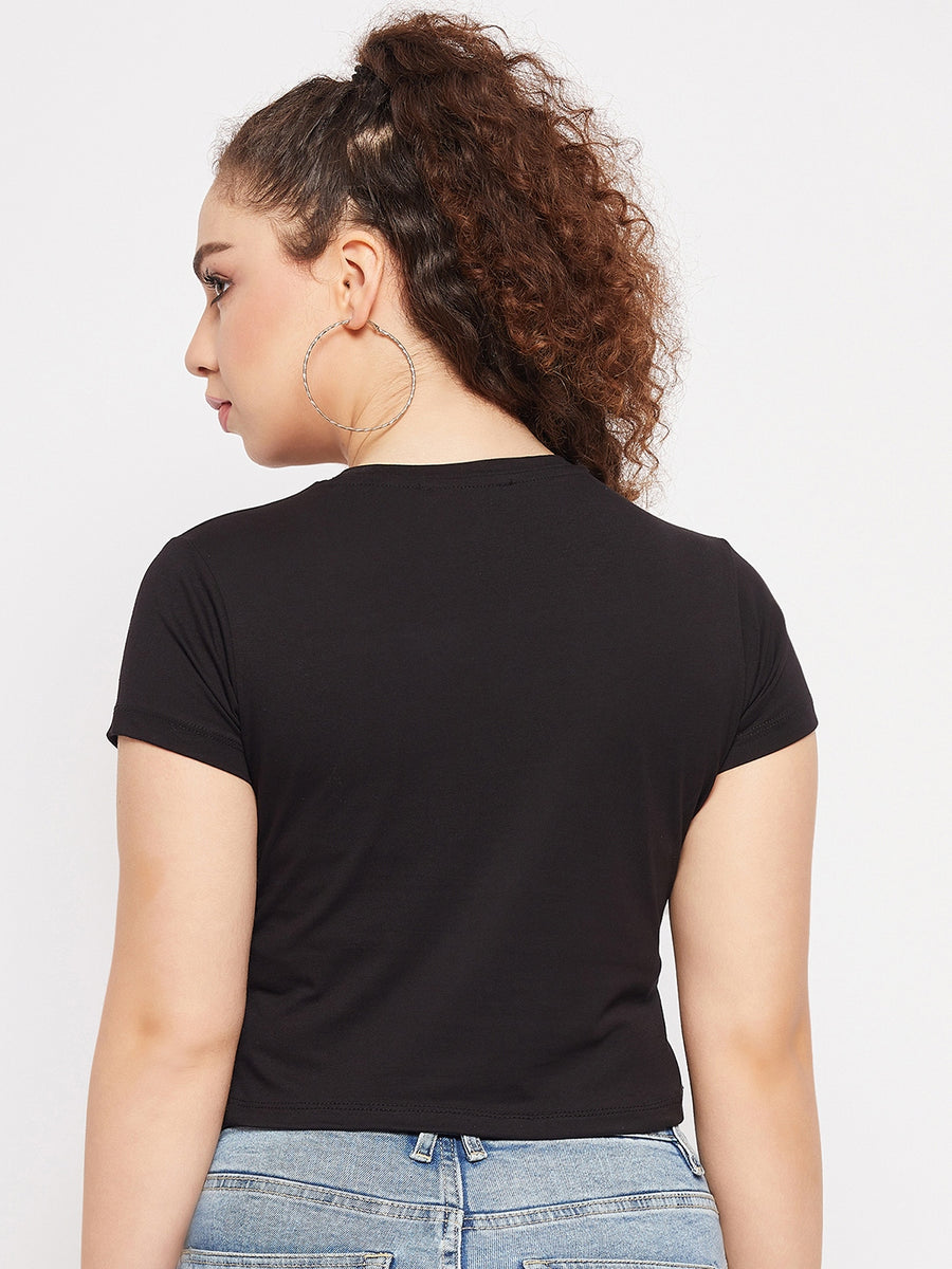 Camla Black Women T- Shirt