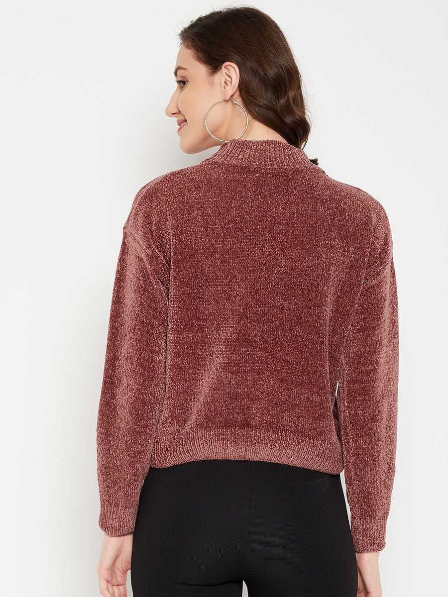 Camla Women Rust Sweater