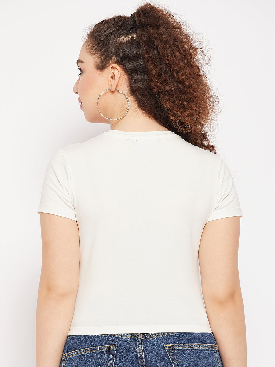 Camla White Women T- Shirt