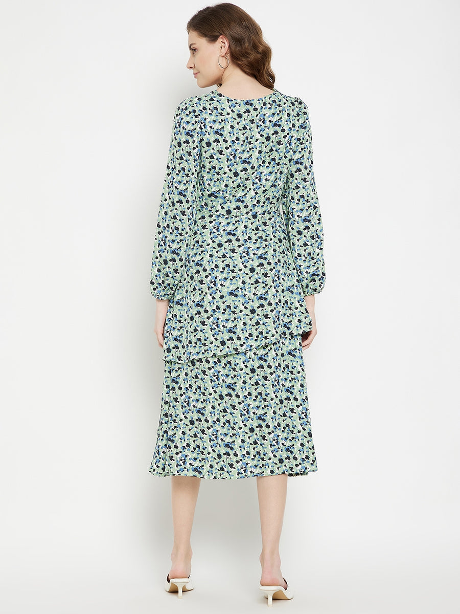 CAMLA Mint Green Printed Dress for Women