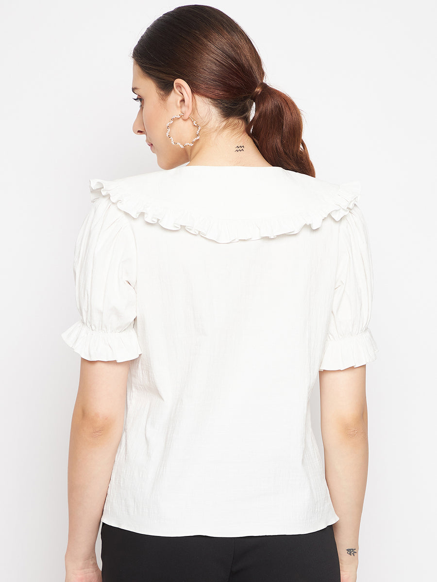 Camla White Women Top