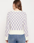 Madame Checkered Short Sweater for Women