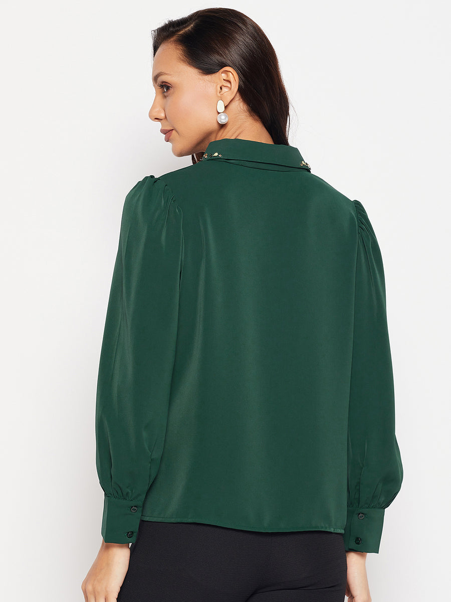 Camla Green Women Shirt