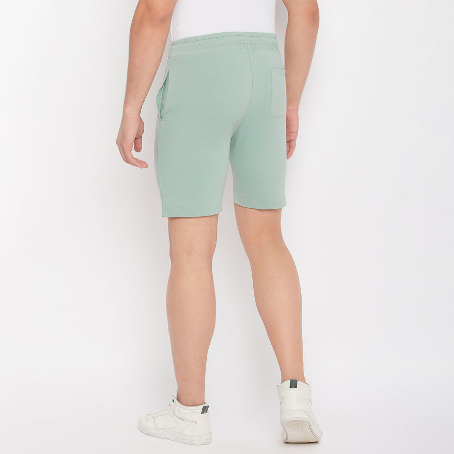 Camla Barcelona Sea Green Cotton Shorts