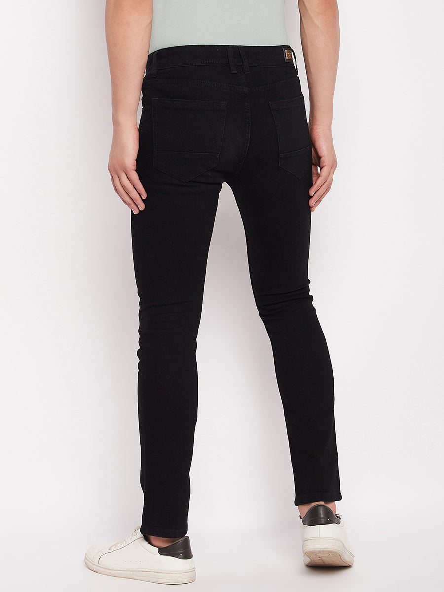 Camla Solid Black Skinny Fit Jeans