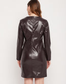 Madame Leather Sheath Dress