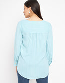 Madame  Blue Solid Top