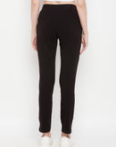 MSECRET Black Drawstring Cotton Trousers for Women