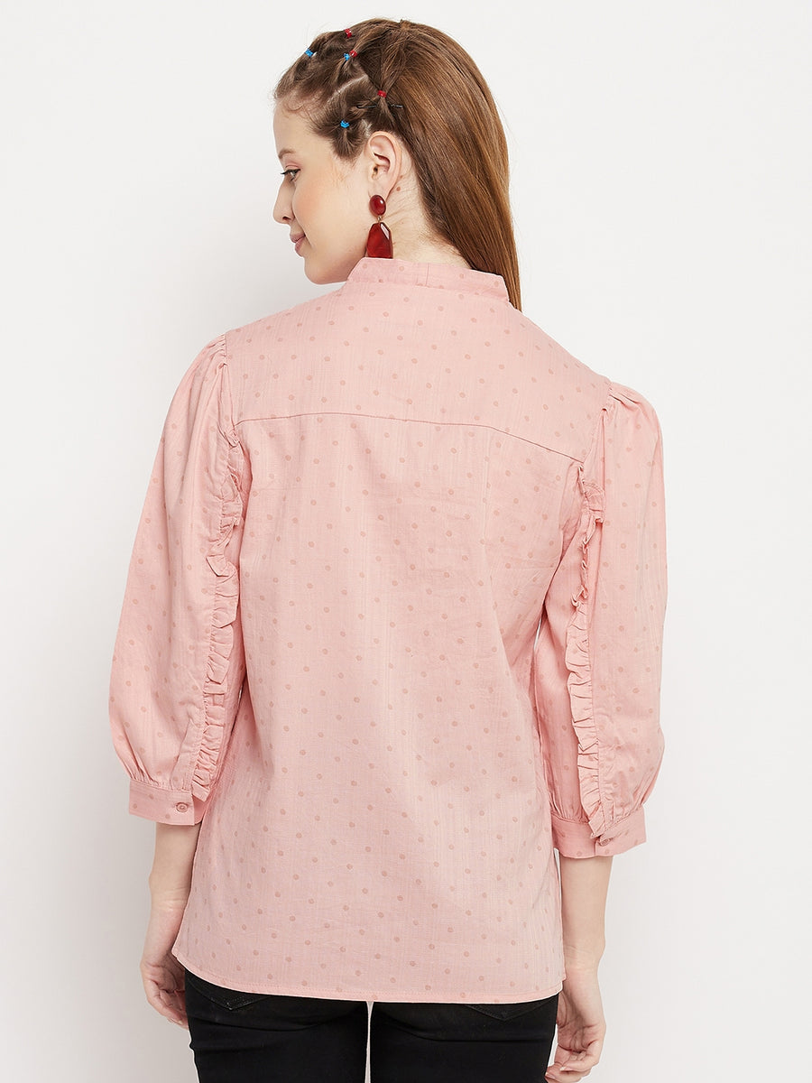 Madame  Dusty Pink Tie Knot Neck Top
