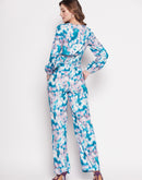 Camla Barcelona Green Printed  Smocked Co-Ord Set