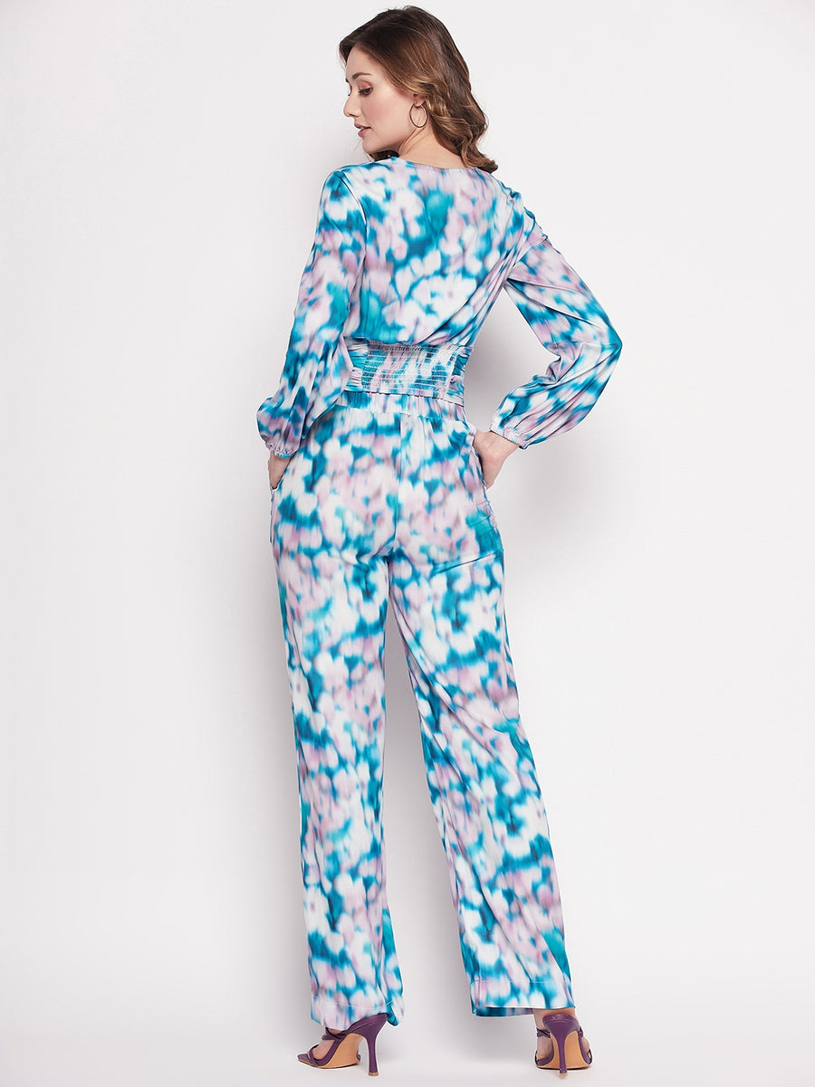 Camla Barcelona Green Printed  Smocked Co-ord Set